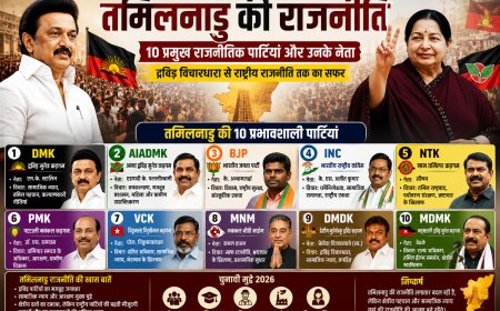 तमिलनाडु की राजनीति में सबसे ज्यादा असर रखने वाली 10 बड़ी पार्टियां