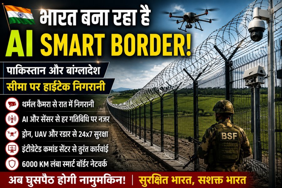 भारत बना रहा है AI Smart Border! अब घुसपैठ रोकने के लिए लगेगी हाईटेक टेक्नोलॉजी